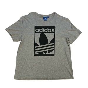 Adidas Original Trefoil Logo Graphic Tee Heather Gray Men’s Large